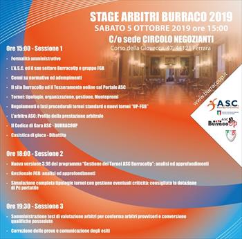 STAGE ARBITRI 2019