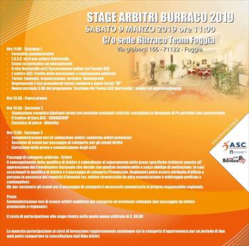 STAGE ARBITRI 2019 - PUGLIA
