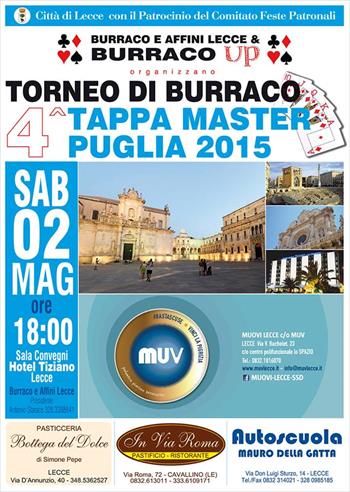 CIRCUITO MASTER PUGLIA - LECCE 2 MAGGIO 2015